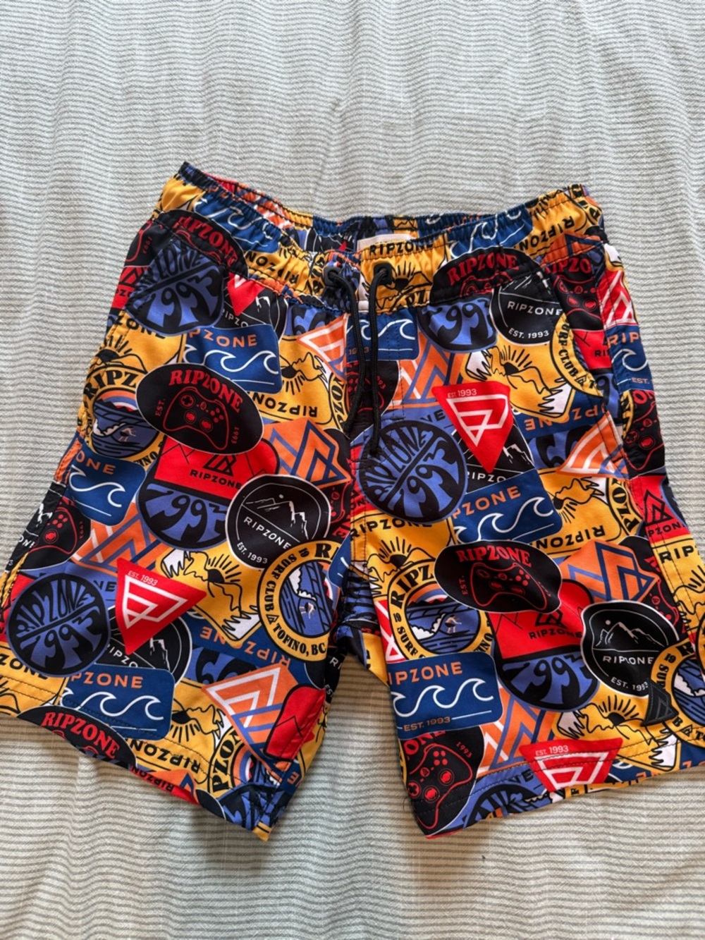 Boy’s Multicolor Graphic Swim Trunks